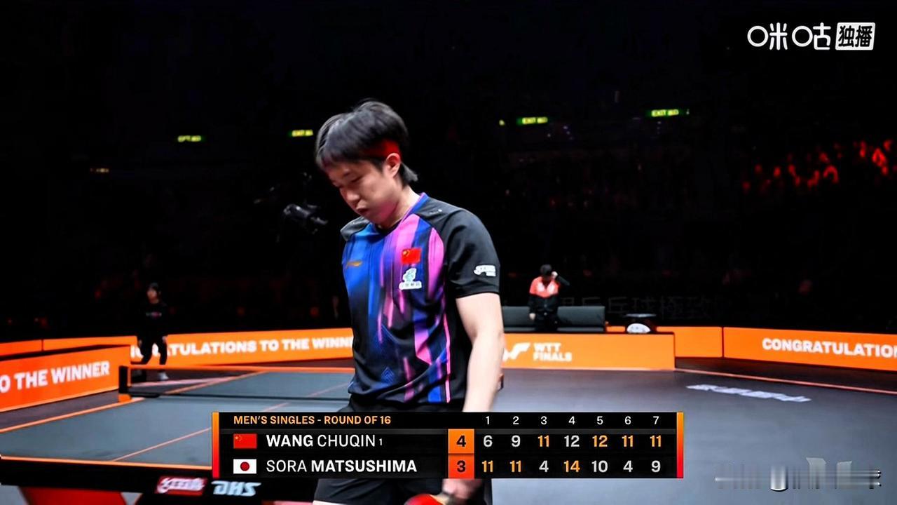 打开天窗说亮话：王楚钦体能还需要练练从目前总决赛球员的表现情况来看，大头明显