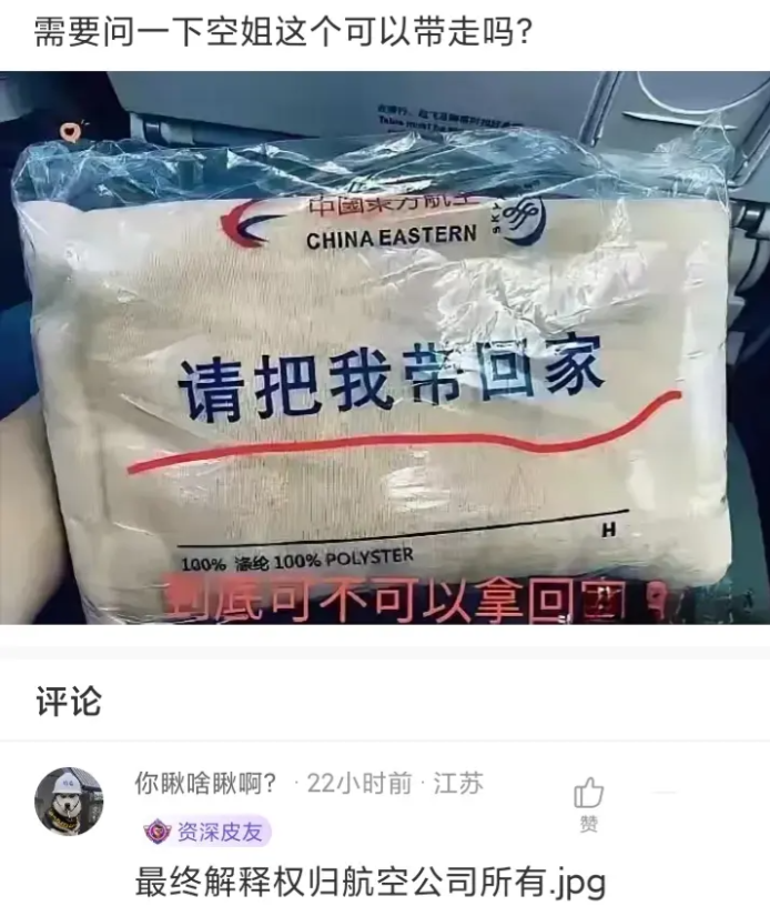 问一问空姐这个真能带回家吗