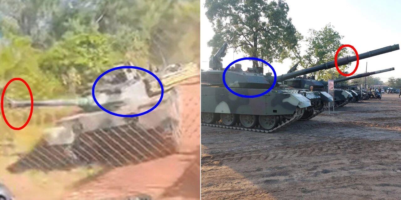 中国产VT-4主战坦克再次出现战损。从图上看，炮塔前面的爆炸反应装甲不见了，炮