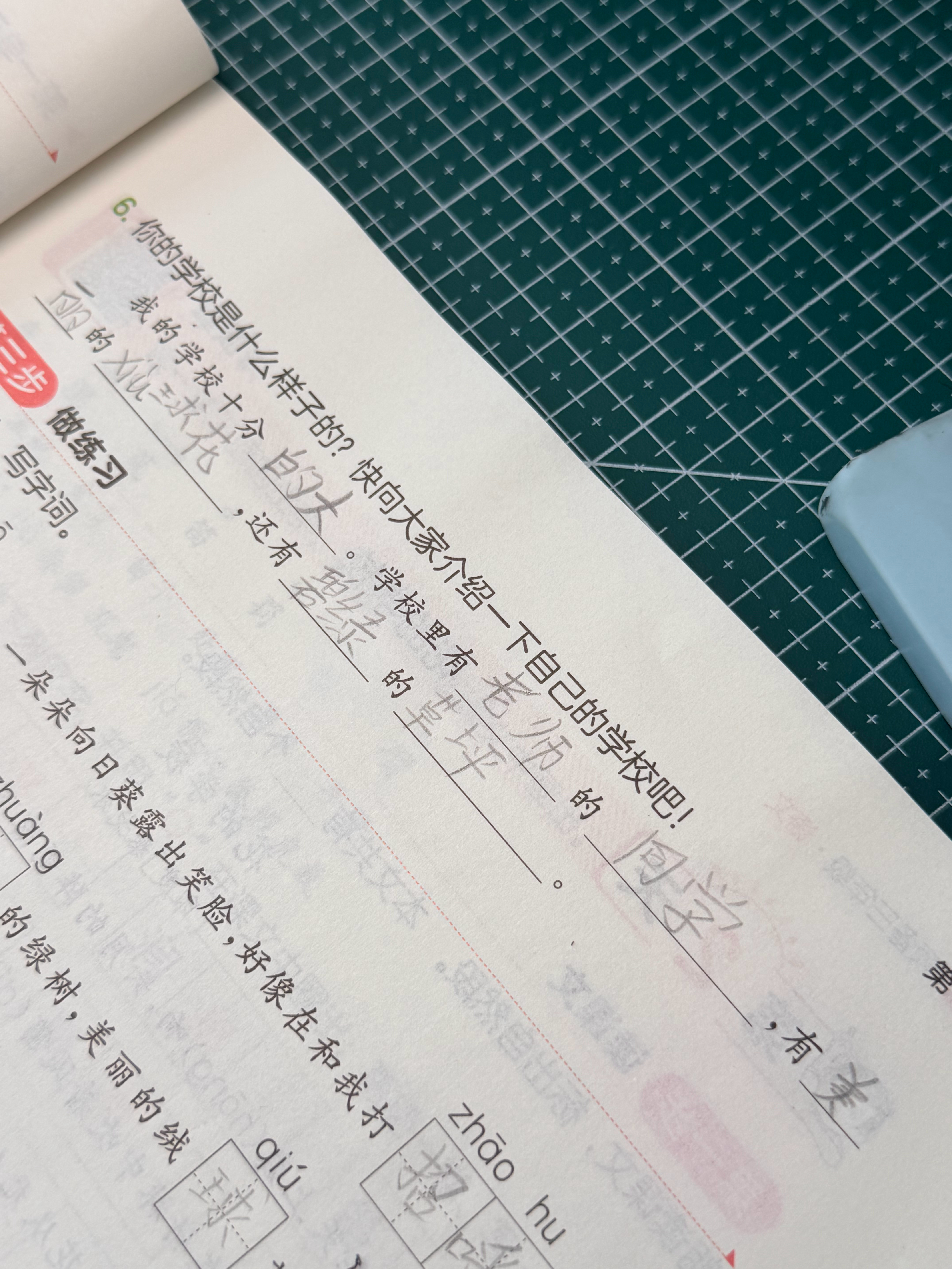 学校里有老师的同学。