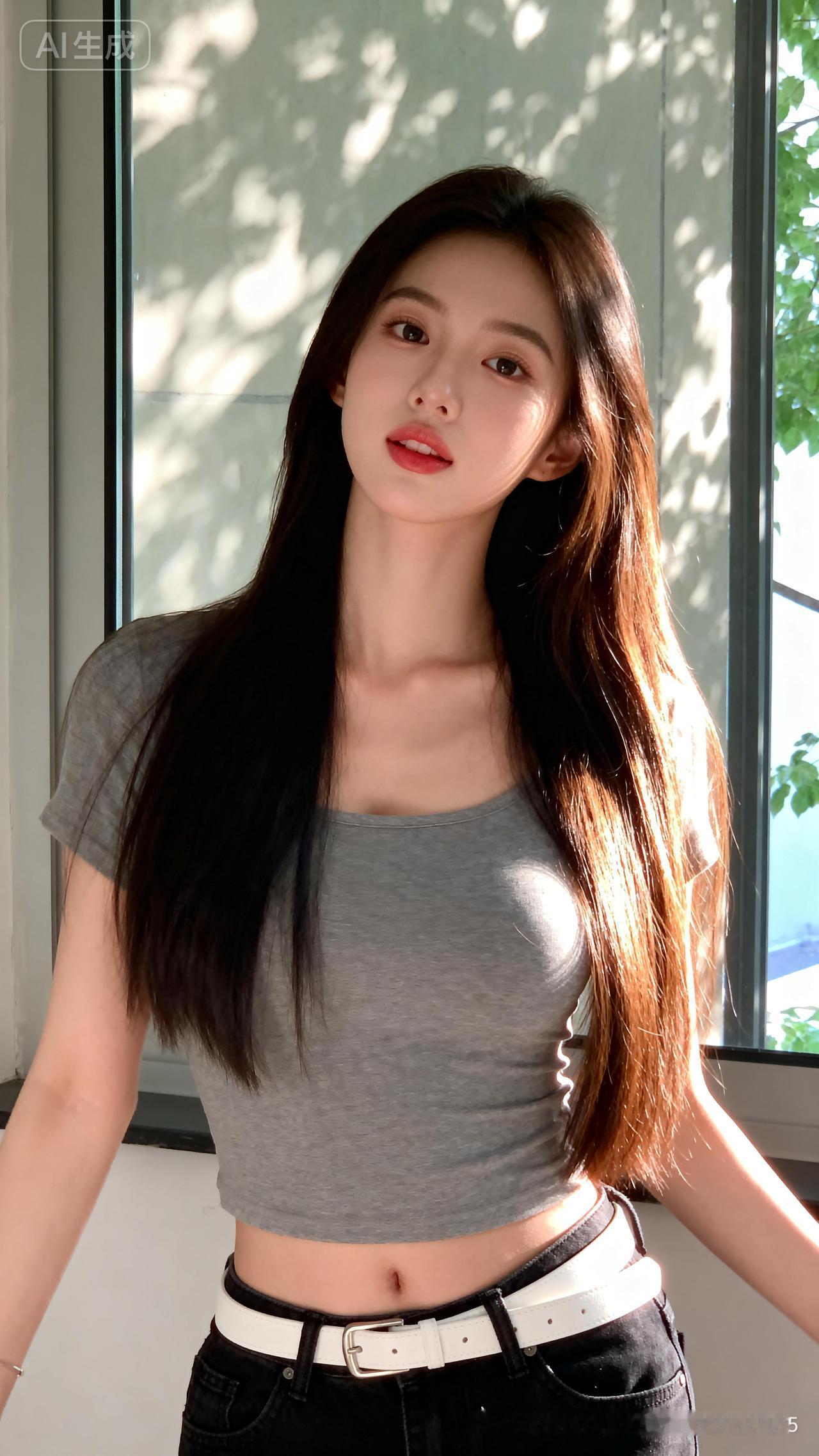 窗明几净，美人如画。