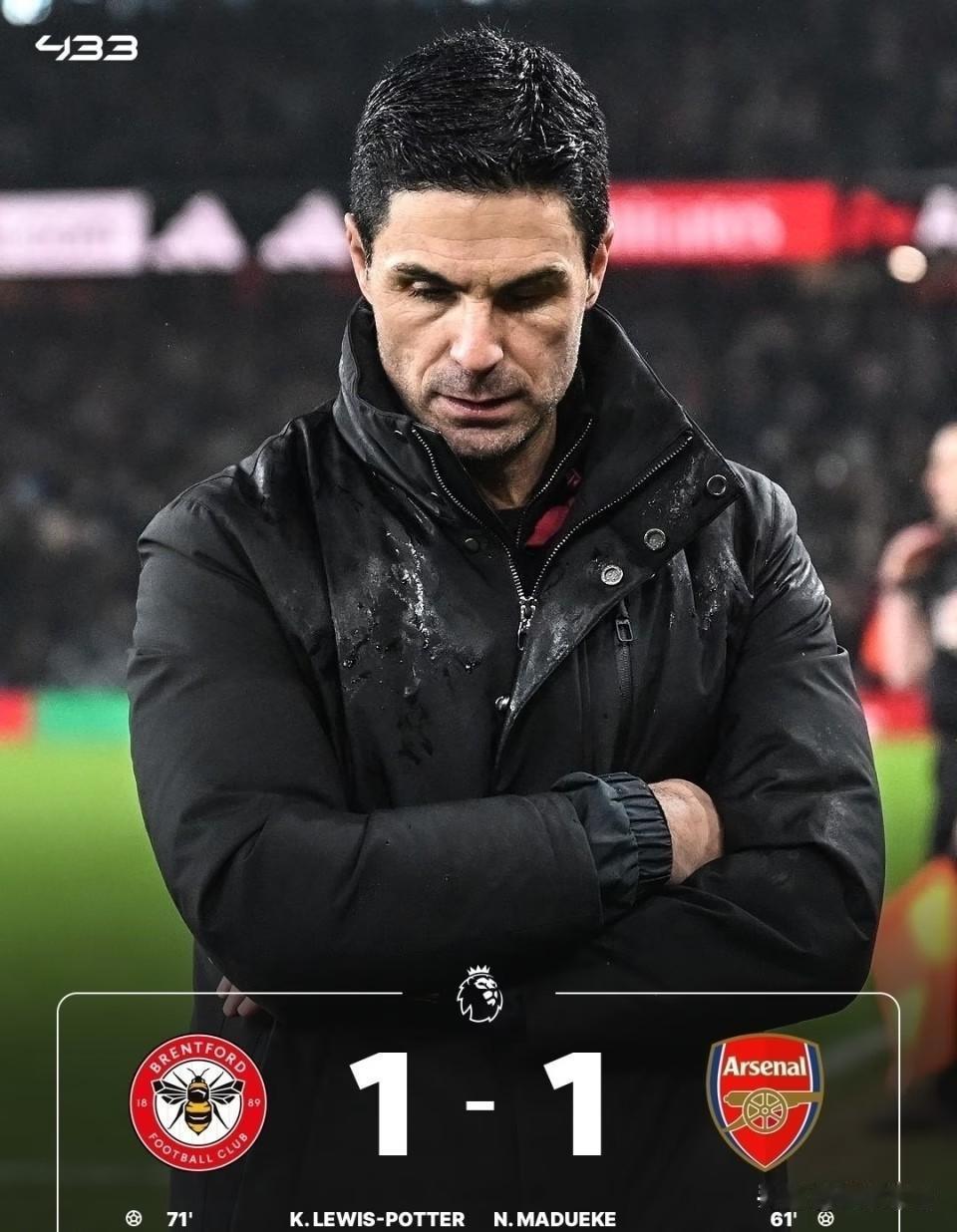 还是熟悉的配方，阿森纳不出意外的又开始掉链子了!不出意外的出意外了，阿森纳球