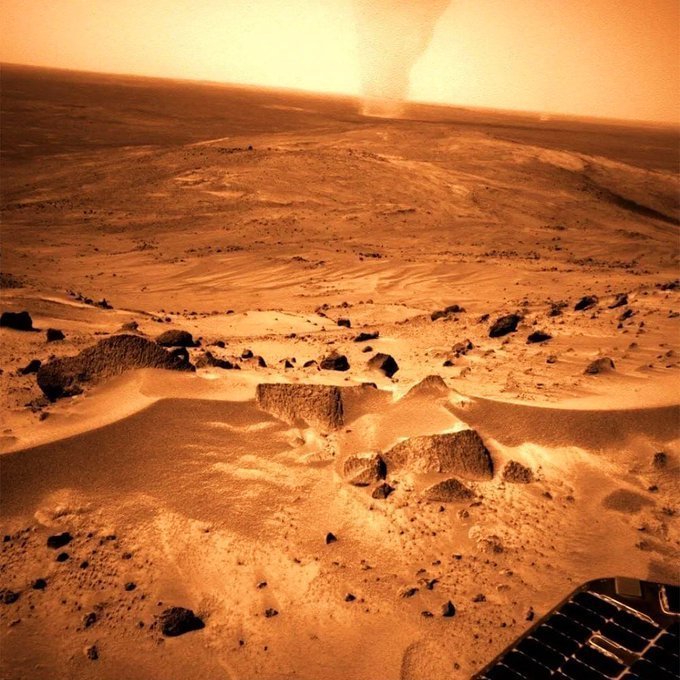 火星上的大型龙卷风它们通常比地球上的更大、更频繁，以其旋转的力量塑造火星地貌​