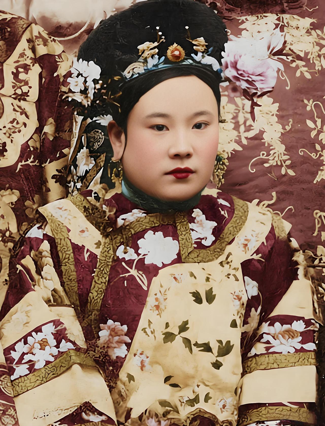 这张照片中的人物是叶赫那拉·静芳，她是顺承郡王讷勒赫的嫡福晋。静芳出身显赫，是