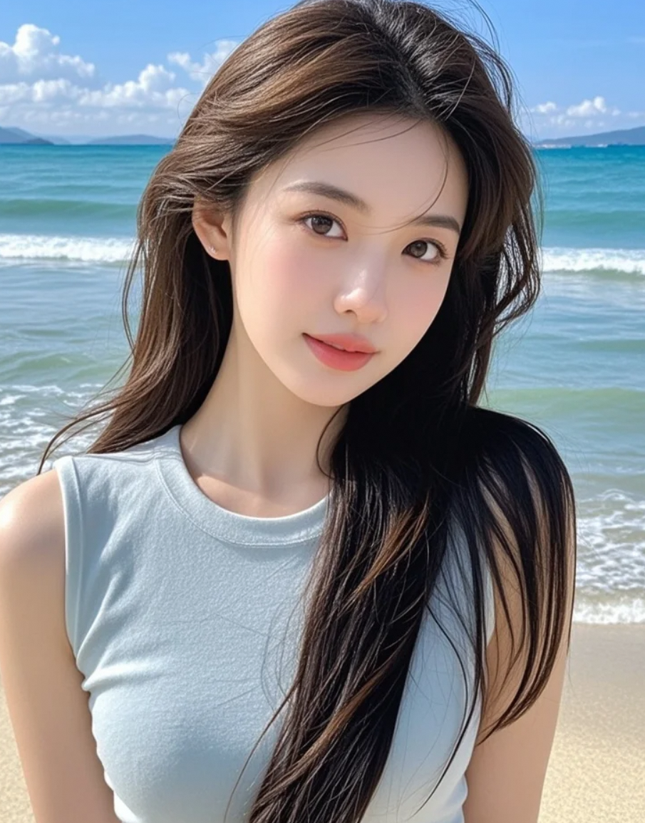 今天在海滩上捕捉到了最美的自己，你怎么看？