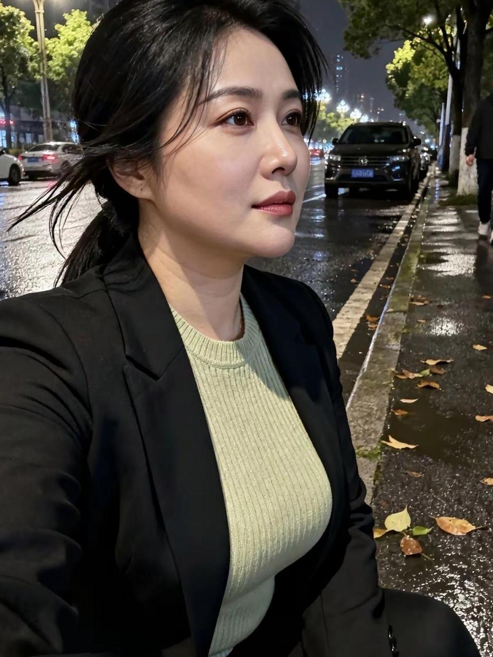 雨中独行，心事如烟。