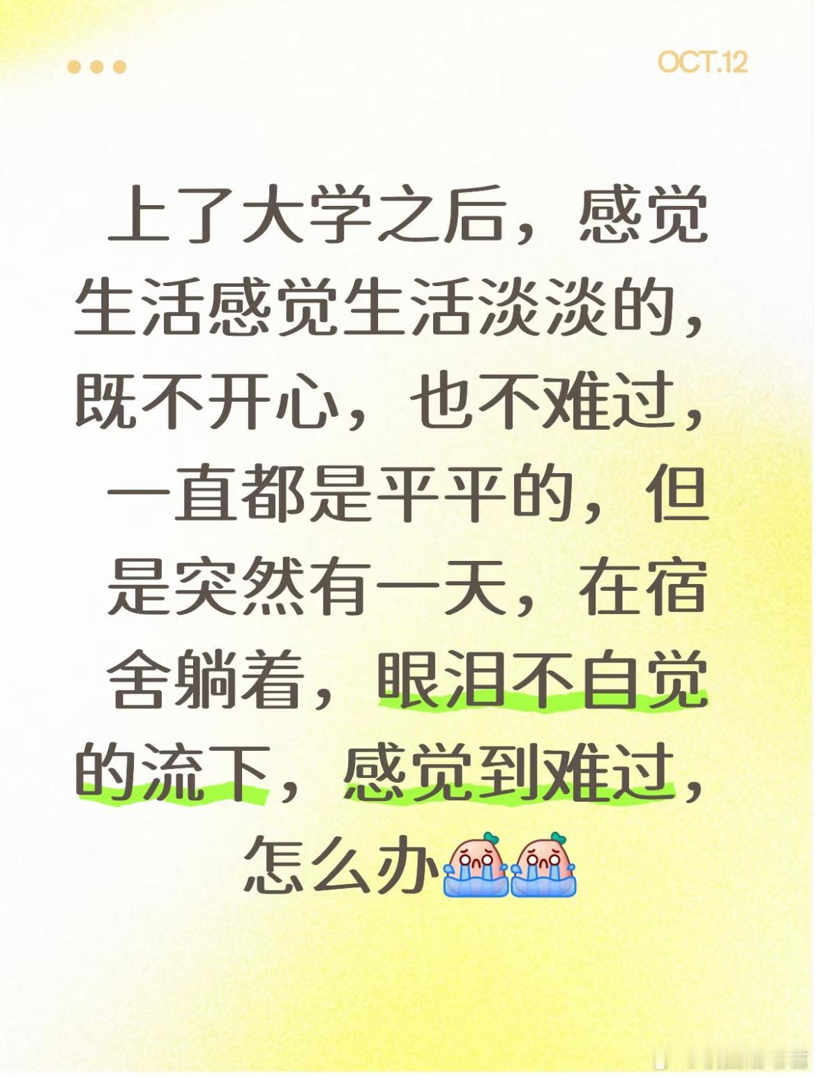 上了大学之后，感觉生活感觉生活淡淡的​​​