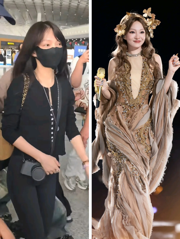 卸下舞台造型的张韶涵，还是你心目中的女神吗？个子瘦瘦小小的，穿着也与普通人