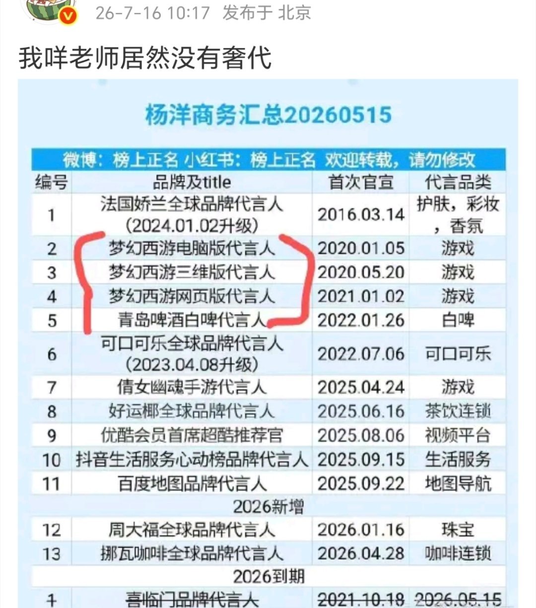 又一个代言拆成三个