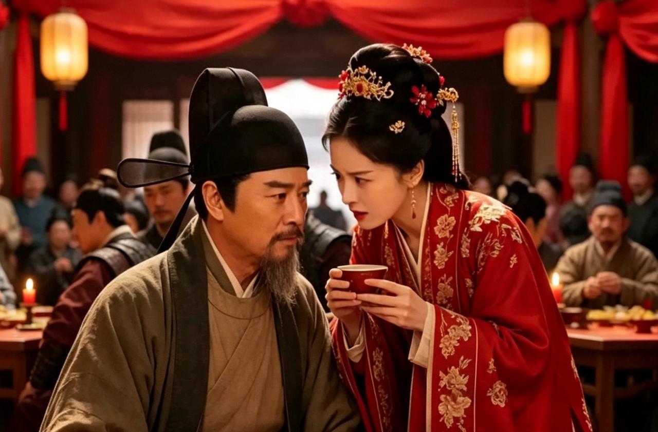 朱元璋微服参加民间喜宴，新娘敬酒附耳低语：陛下，快逃明朝初年，天下初定。朱元