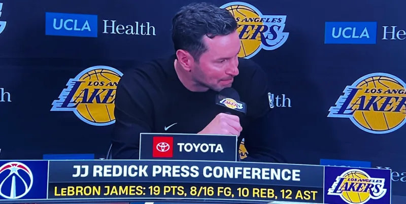 #雷迪克对詹姆斯夸无可夸#今天湖人以120-101战胜奇才。赛后雷迪克谈及勒布