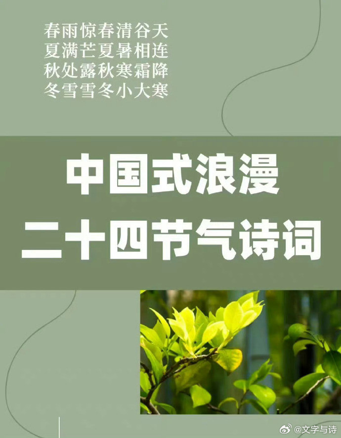 “中式浪漫·二十四节气诗词…”