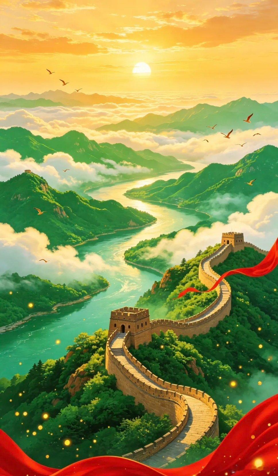 国庆节红色爱国壁纸丨祖国万岁🇨🇳🇨🇳┏红旗飘扬，皆为信仰┑┖盛世华