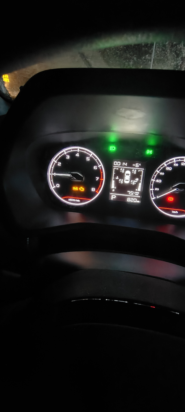 提车一个月第一箱油加了95的。跑了剩小半箱了昨天下雪，停了大概10个小时，晚上