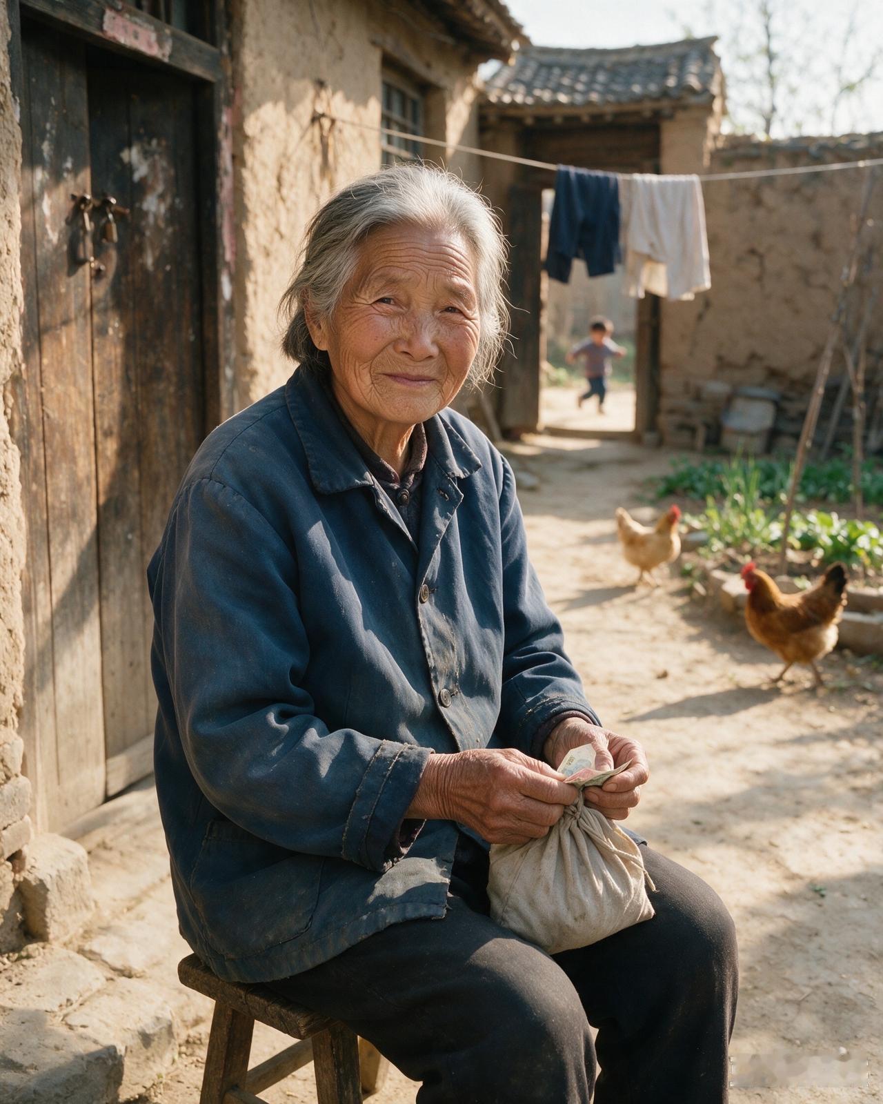 我妈72岁了，没有退休金，我和妹妹每月各给她1800，按理说3600块钱，她一个