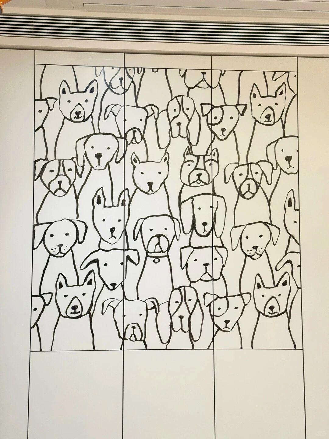 客户的柜子不让我画，那我就在自己柜子上画在柜子上涂鸦真的很解压反正是自己的