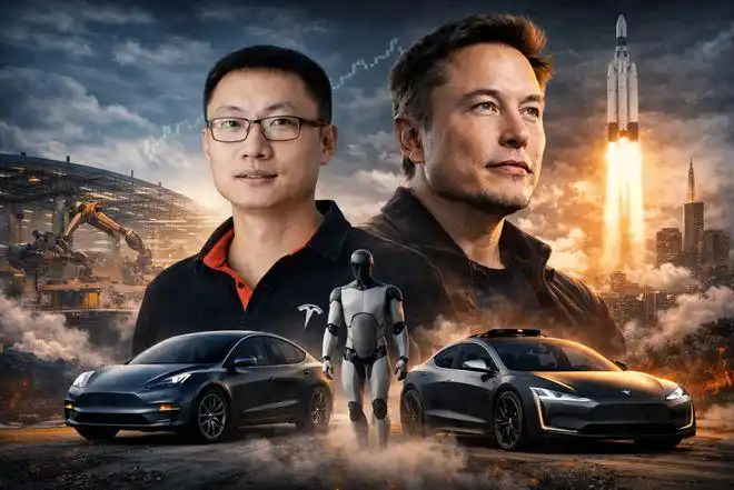 特斯拉最近干了件挺轰动的事：给了他们的一位中国高管，朱晓彤，价值差不多...