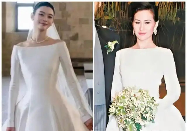 奚梦瑶Dior婚纱意外带火何超琼，隔着35年，才懂什么叫高级不败给奢华