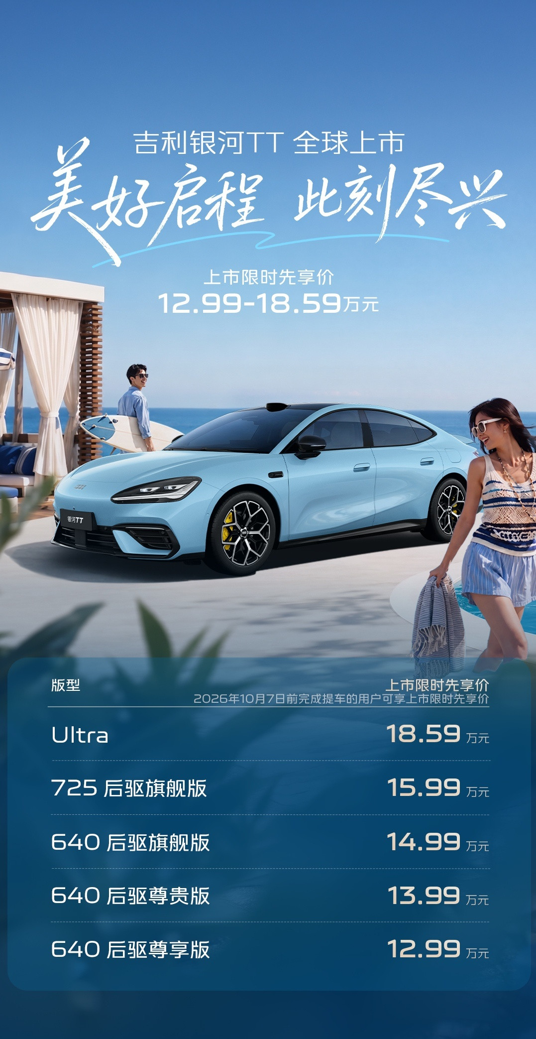 #吉利银河TT上市价12.99万起#刚看了银河TT上市发布会，从设计角度聊点干货，这款C级纯电运动轿
