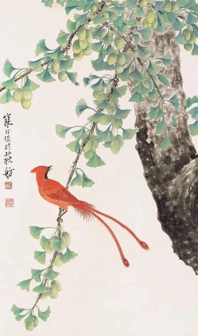 江寒汀花鸟画欣赏绘画