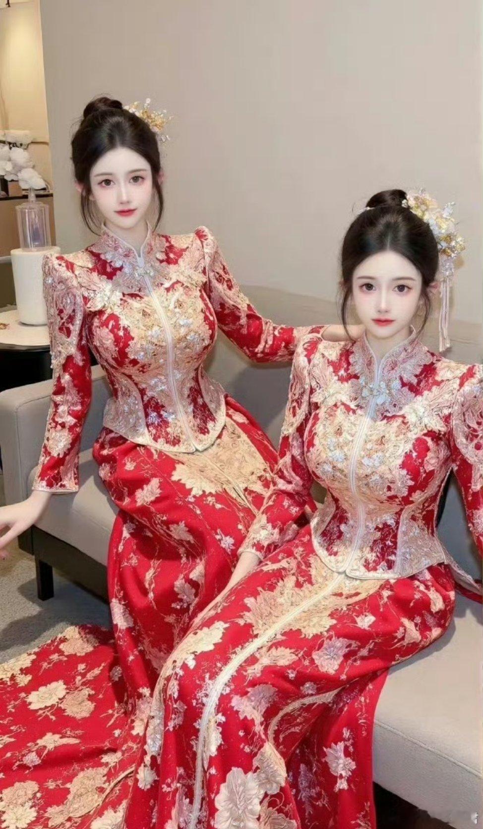 这是最美双胞胎新娘👰🏻♀️喜欢哪一个！