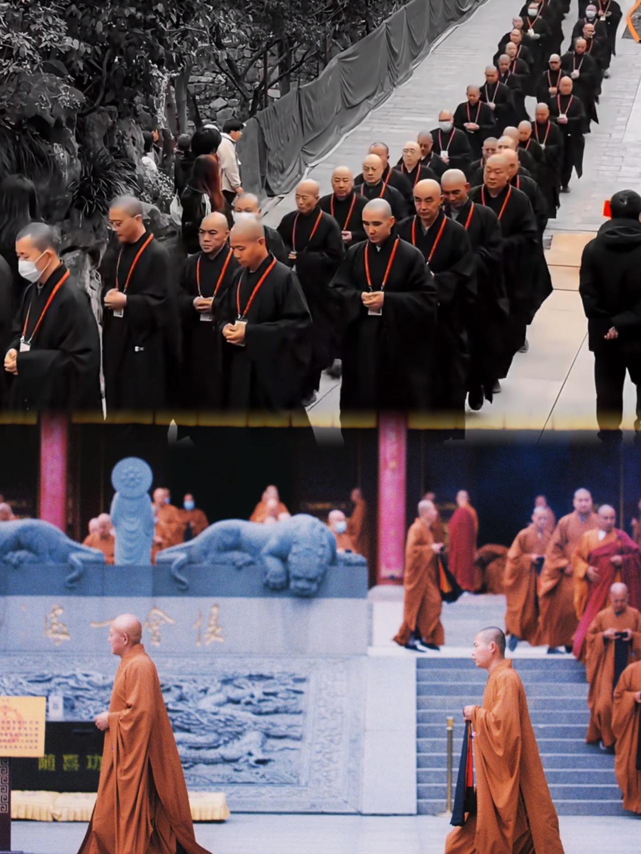 前几天寺庙大门一关，紧接着走出来的一群人，直接把路人给看傻眼了。​这哪里是