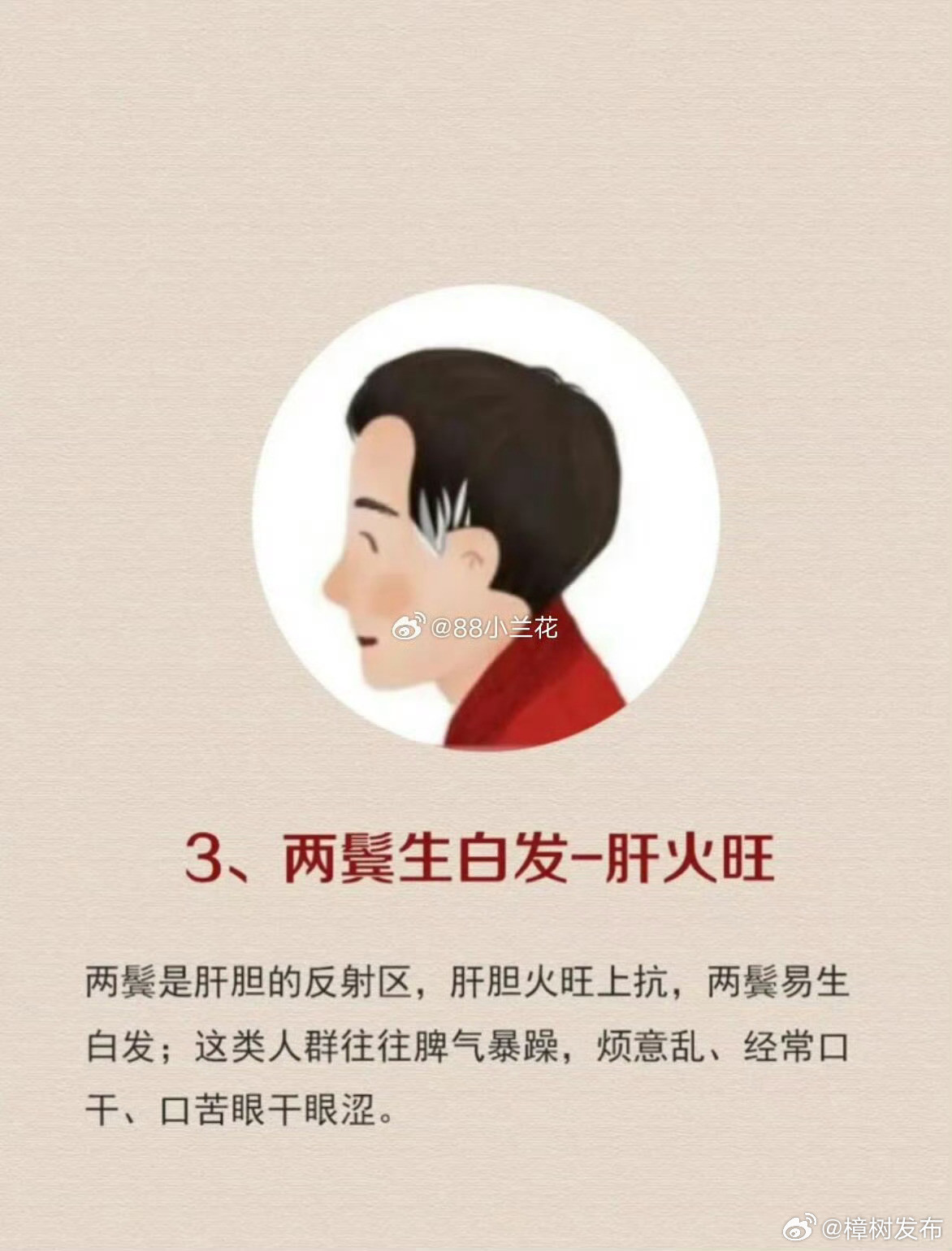 白发位置暗示健康问题白发不是随便长的！不同位置的白发，都是身体在“传递信号”白发