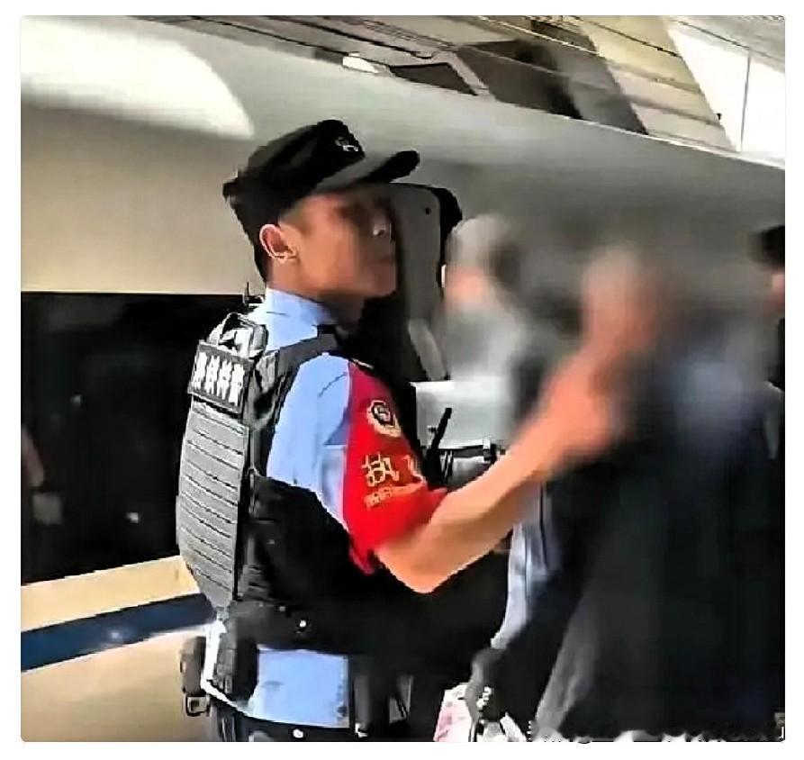 河南洛阳高铁站，一个七十多岁的大爷拦住了执勤特警，张口就说：“我没票，但要上车。