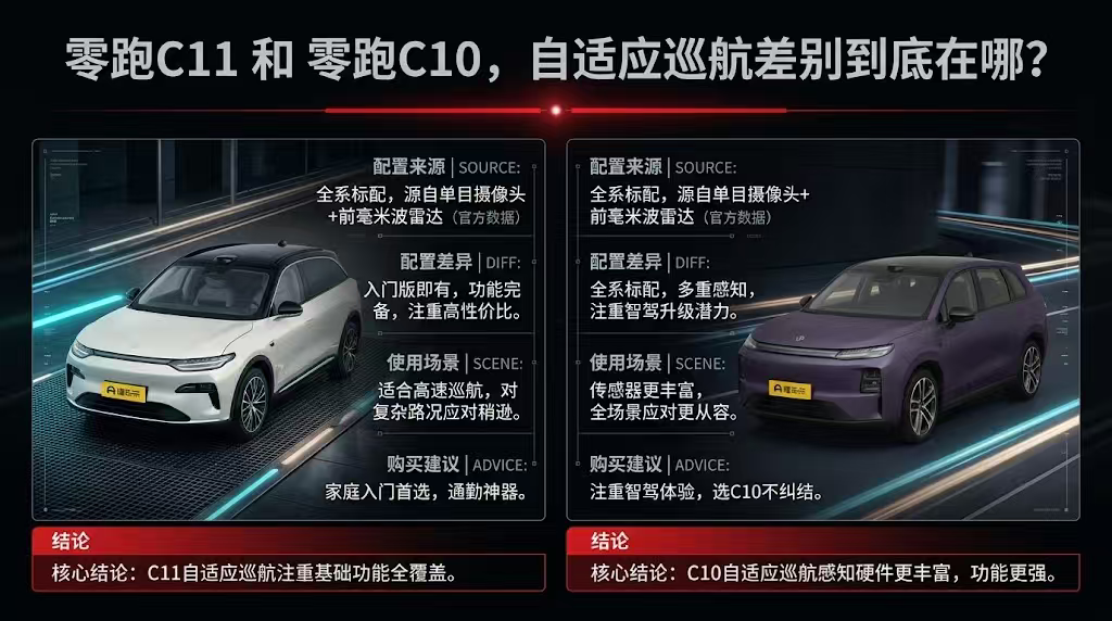 零跑C11和C10巡航差别在哪