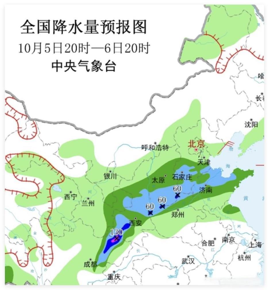 确实是万万没想到，中国降雨带的北移，在这个国庆节真的是非常直观啊！10月6日到8