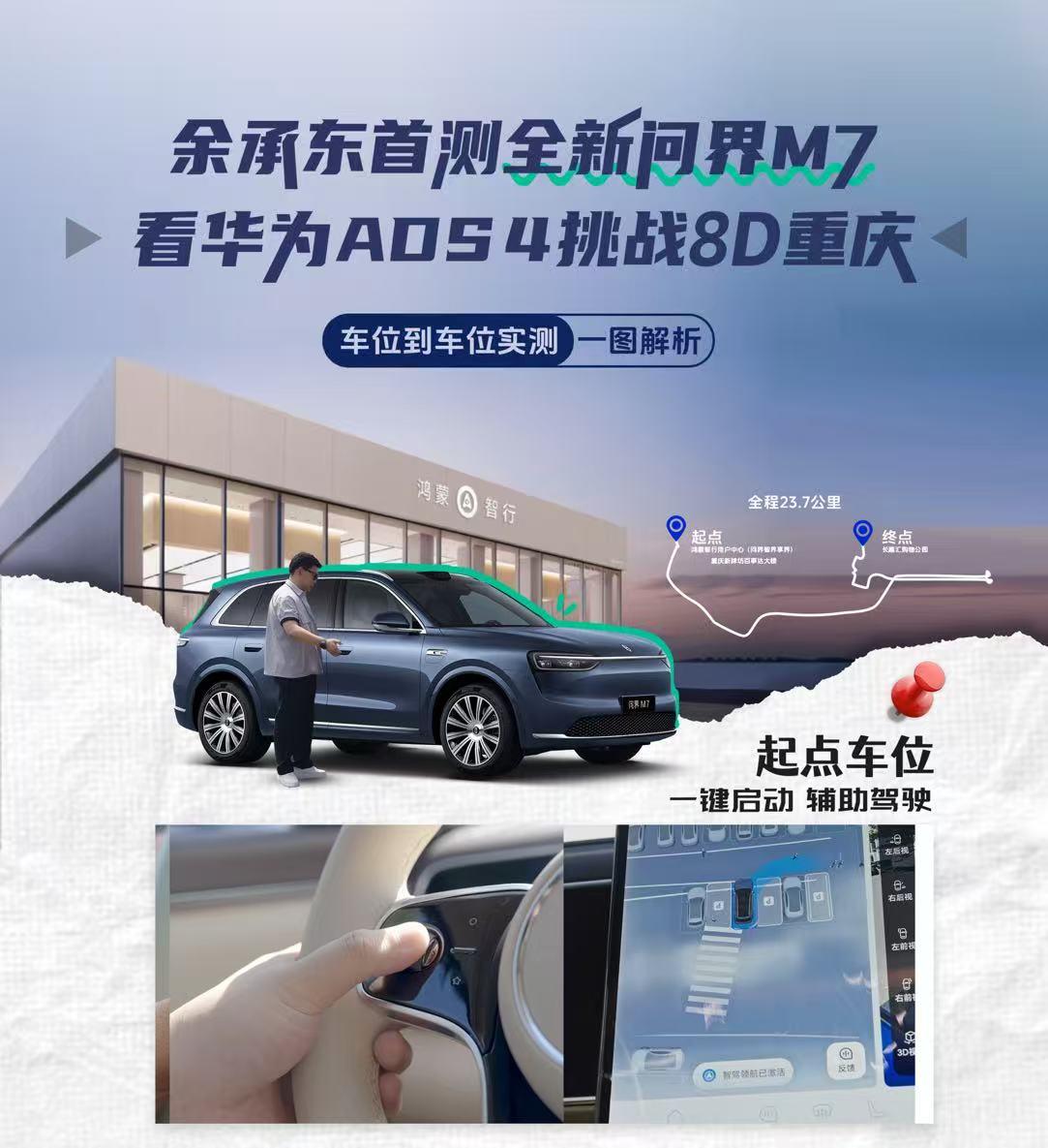 余承东测评，重庆8D魔幻路况，全新问界M7靠什么从容应对？9月8日，余承东发布