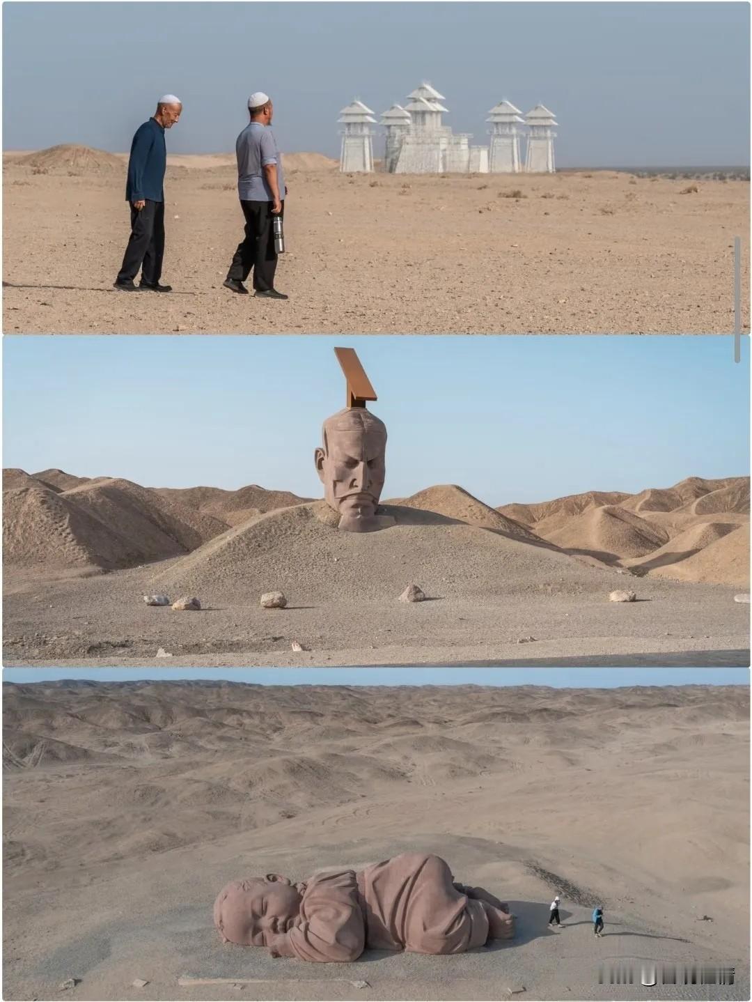 离谱！汉武帝雕塑被批“渗人”，网友怒怼：审美太差！瓜州那个巨型雕塑，最近真是