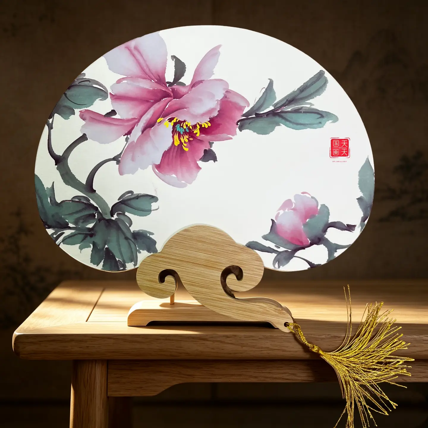 天天国画小写意牡丹。