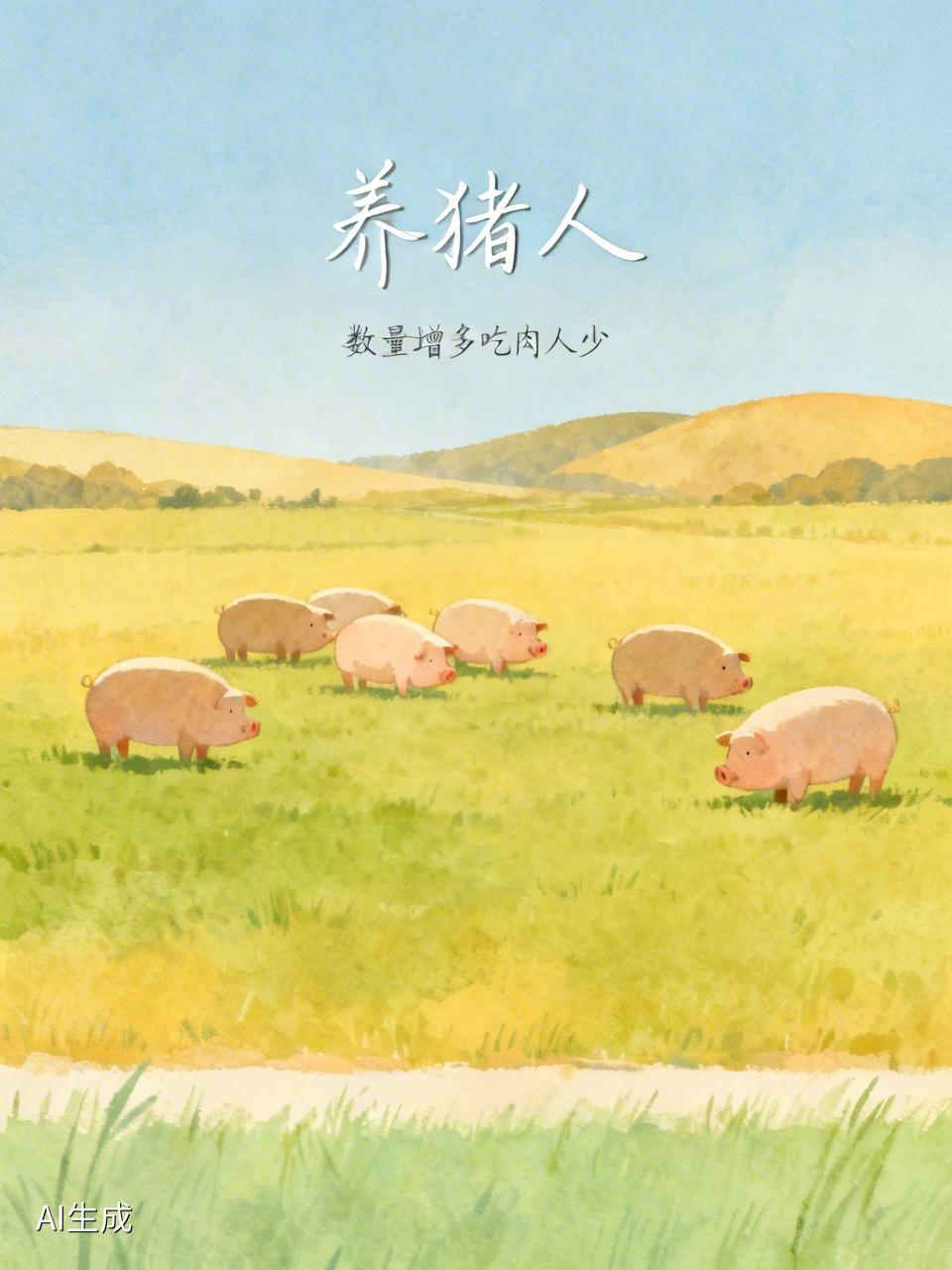 现在养猪真难啊！猪养的数量增多，吃肉的人却减少了，我自己就是养猪的，平时都不上市