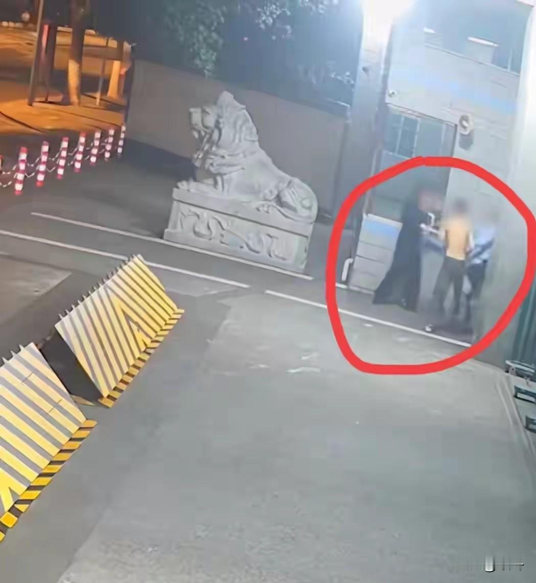 被人追打疯跑冲向武警大门，哨兵一现身，这帮恶人当场腿软不敢越线半夜街头发生