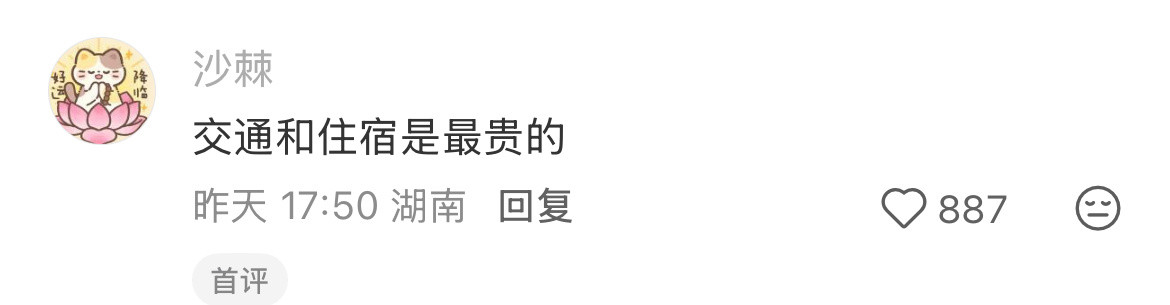 旅游最大的支出竟是大交通。