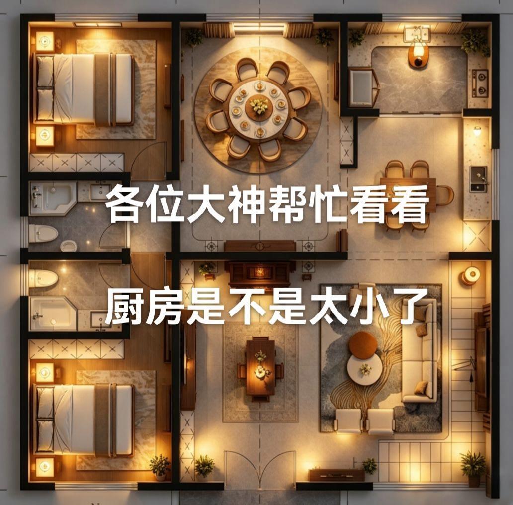 各位大神帮忙看看，厨房够用吗？设计农村自建房农村自建别墅农村别墅