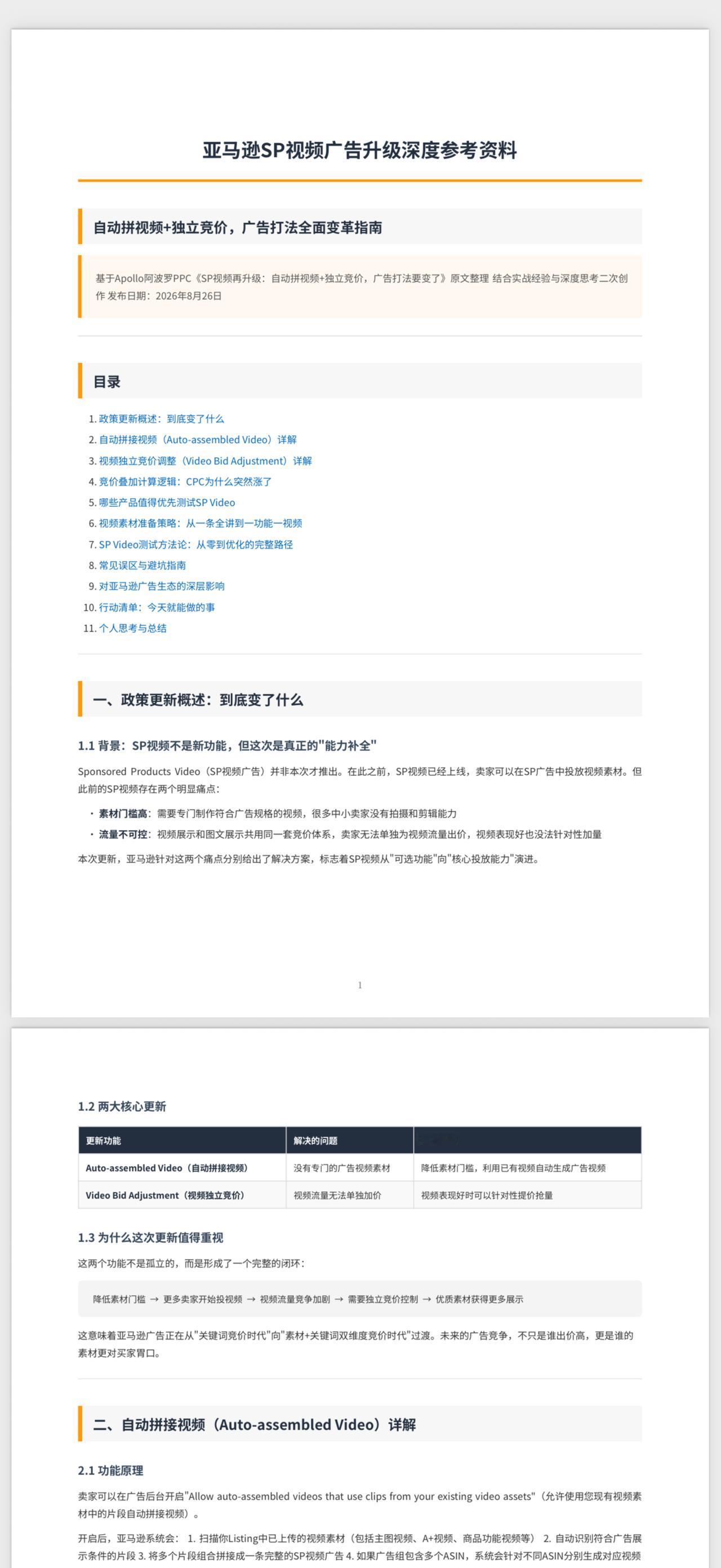 亚马逊SP视频广告又偷偷升级了，这次两个新功能，可能直接改变你下半年的广告打法。