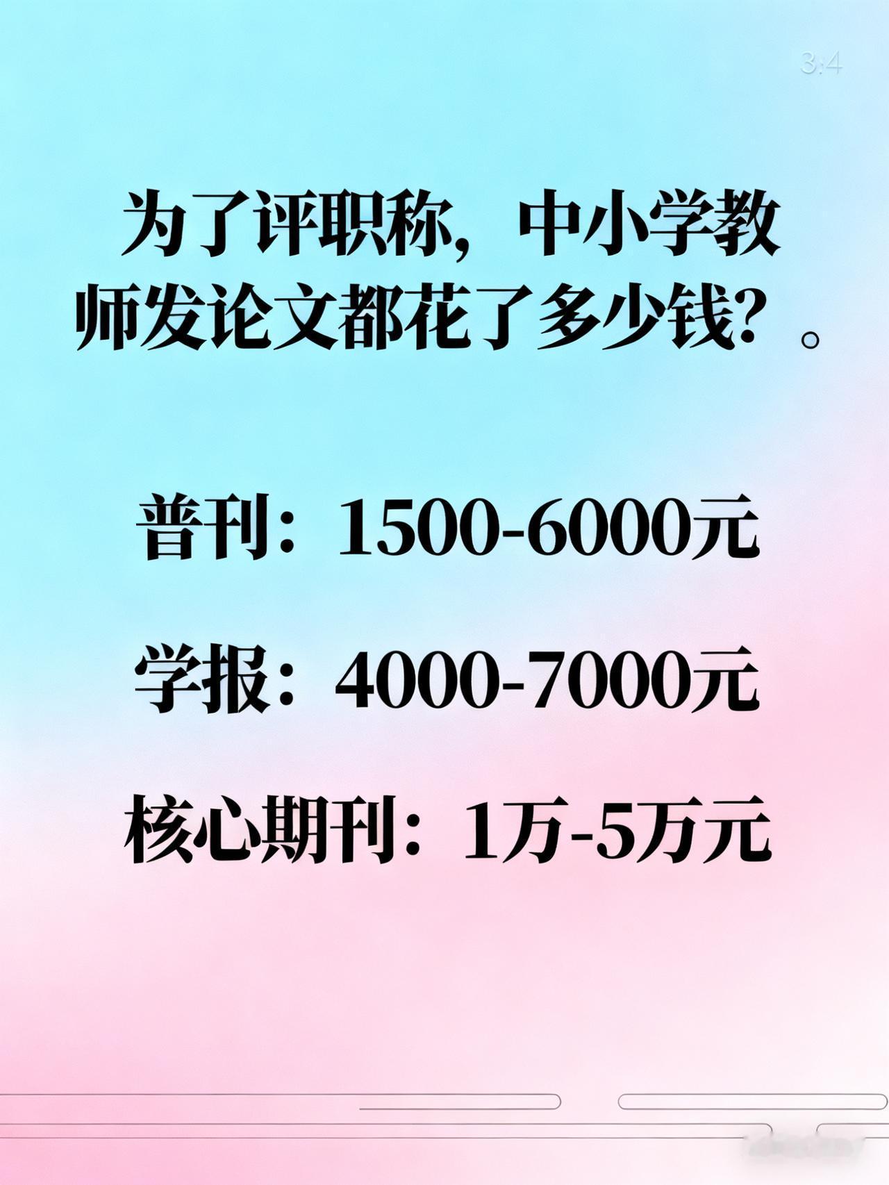 为了评职称，中小学教师发论文都花了多少钱？为了评职称，中小学教师发表论文的花费