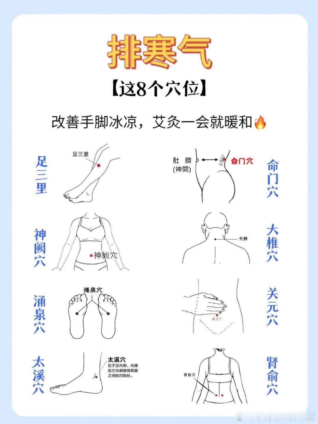 每天跟着小梅医生学养生女生想改善手脚冰凉怎么办？不妨灸这8个穴位足三里：改