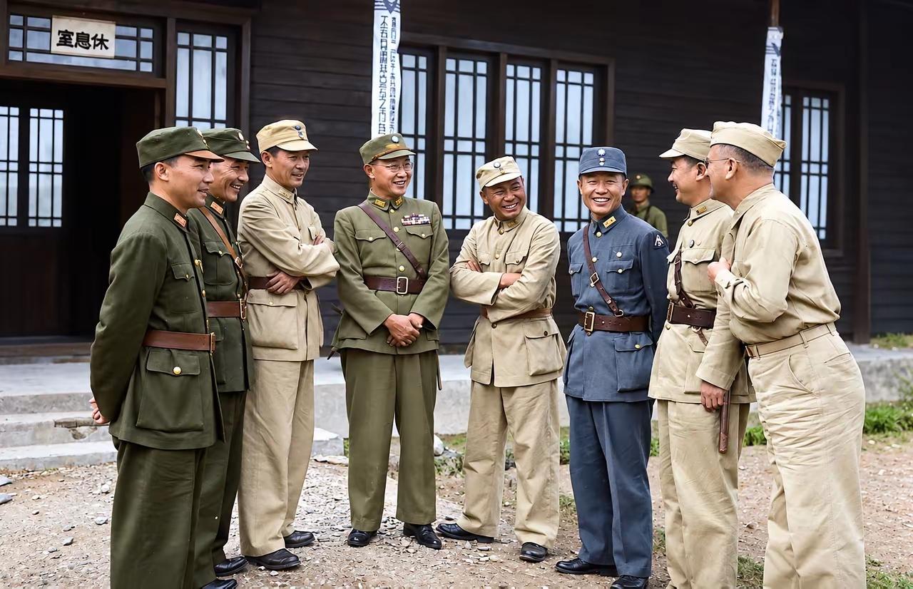 1945年8月23日芷江受降仪式结束后，各战区司令长官在陆军总司令部休