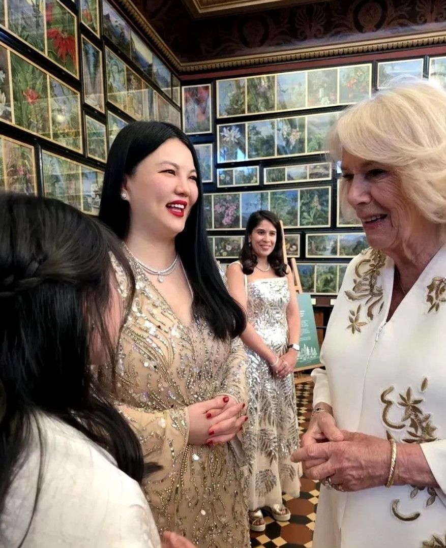 李湘带女儿面见英国皇室，因一脸的谄媚被网友群嘲，李湘是想把女儿嫁入王室当王妃吗？