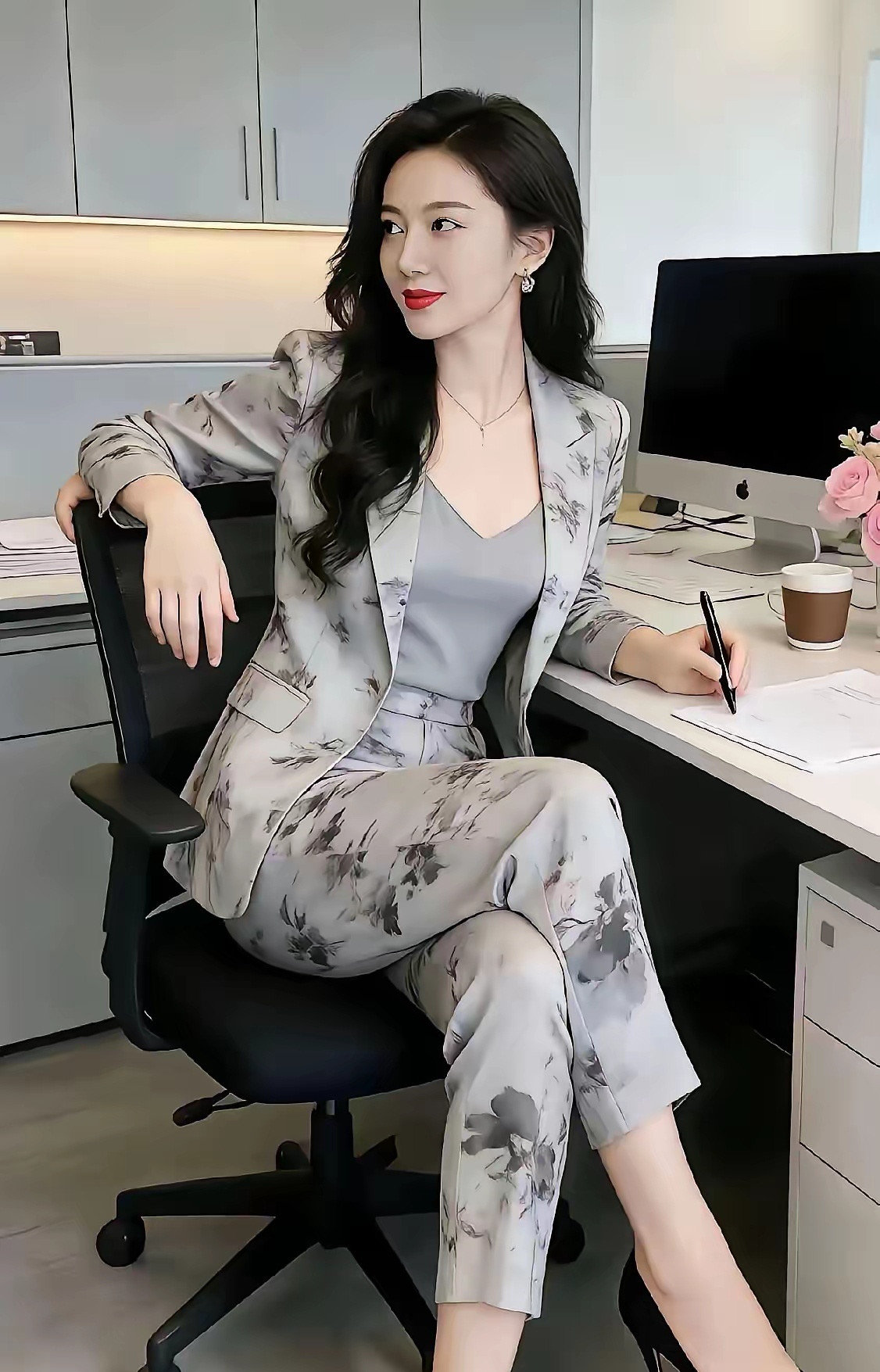 这位美女第一天上班，如果你是公司负责人，会按排她什么职务？