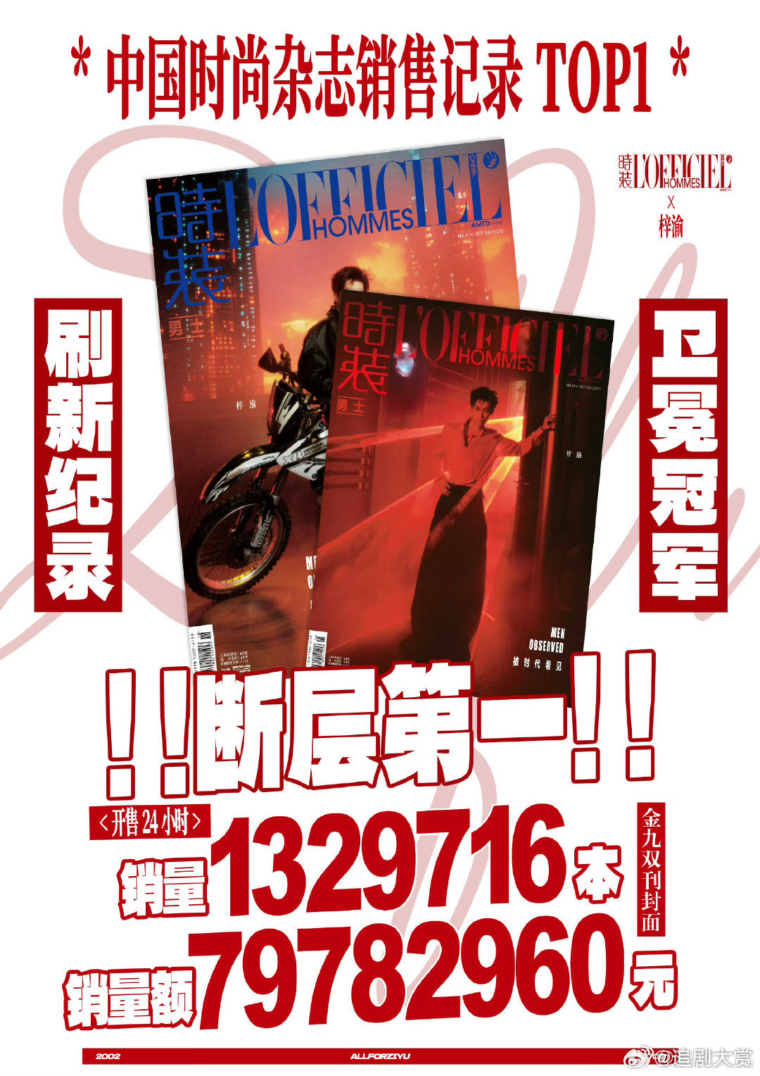 梓渝卫冕杂志销售额历史第一梓渝卫冕杂志历史销售额top1梓渝卫冕杂志历史销售额