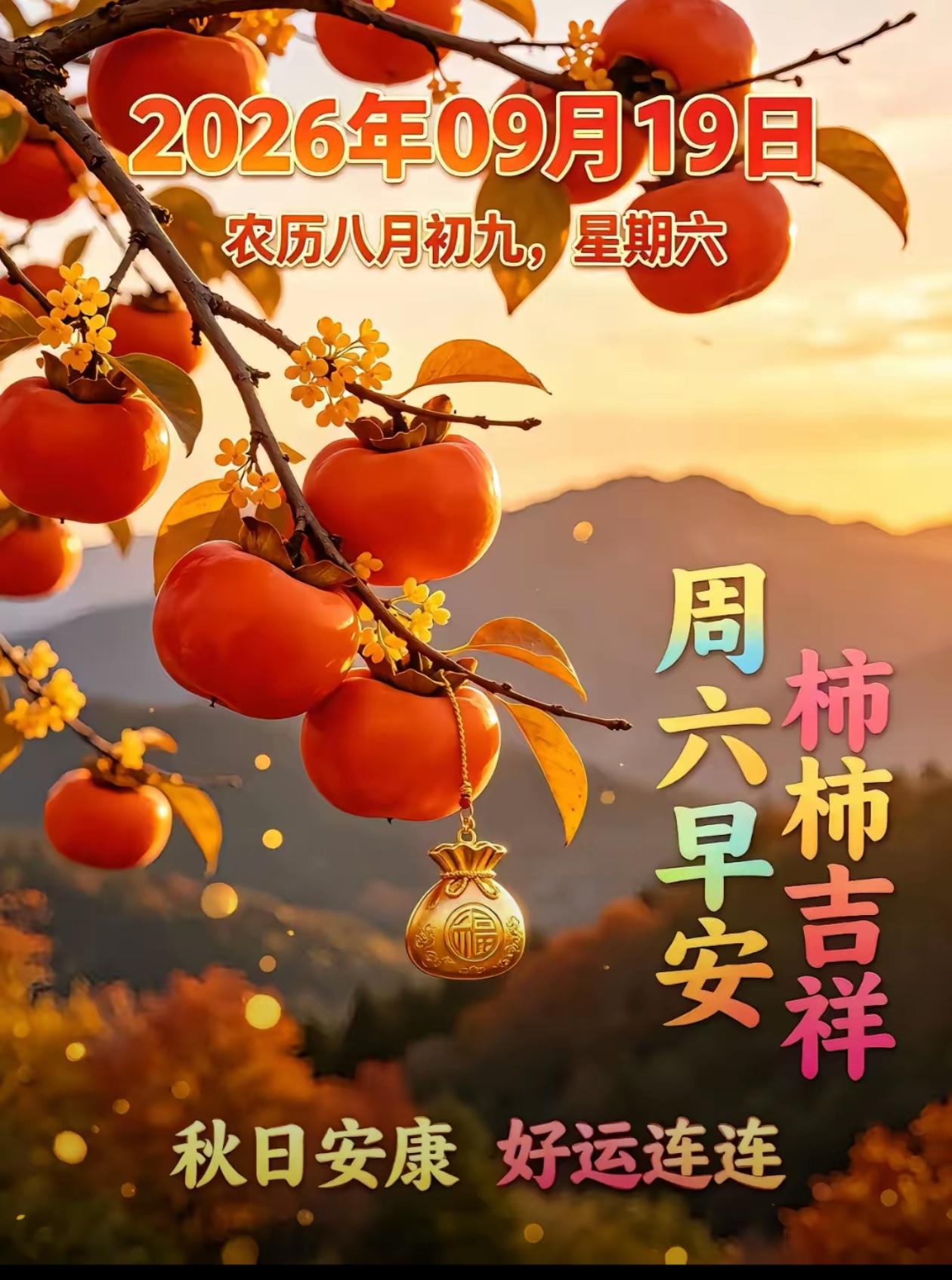 2026./9月19日，秋意渐浓，岁月漫婉，好运常伴🍁🌸生活