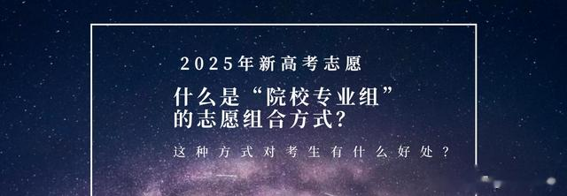 什么是“院校专业组”的志愿组合方式?