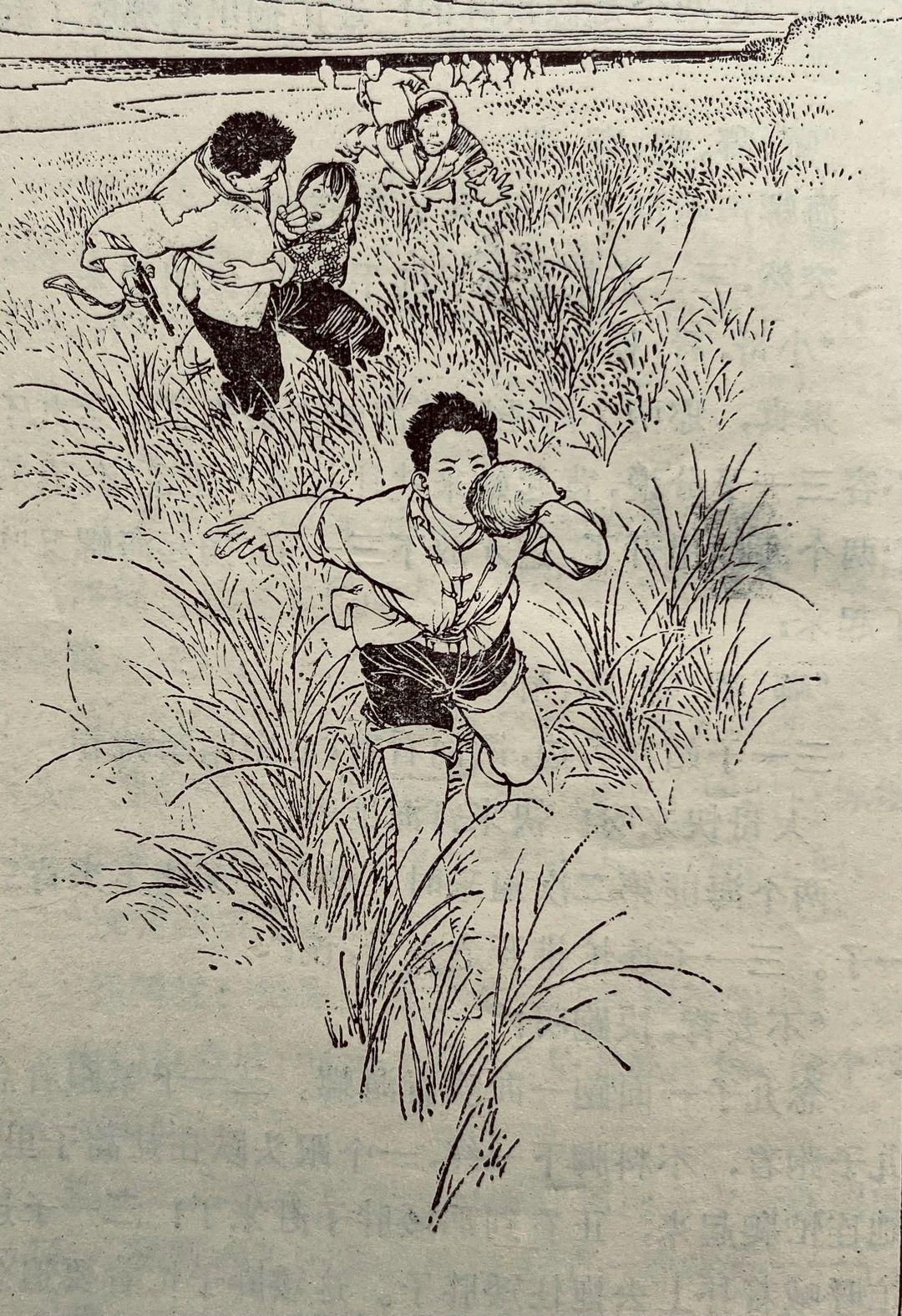 华三川先生的线描真是百看不厌，连环画、插图的人物造型严谨，神态、动态生动传神，非