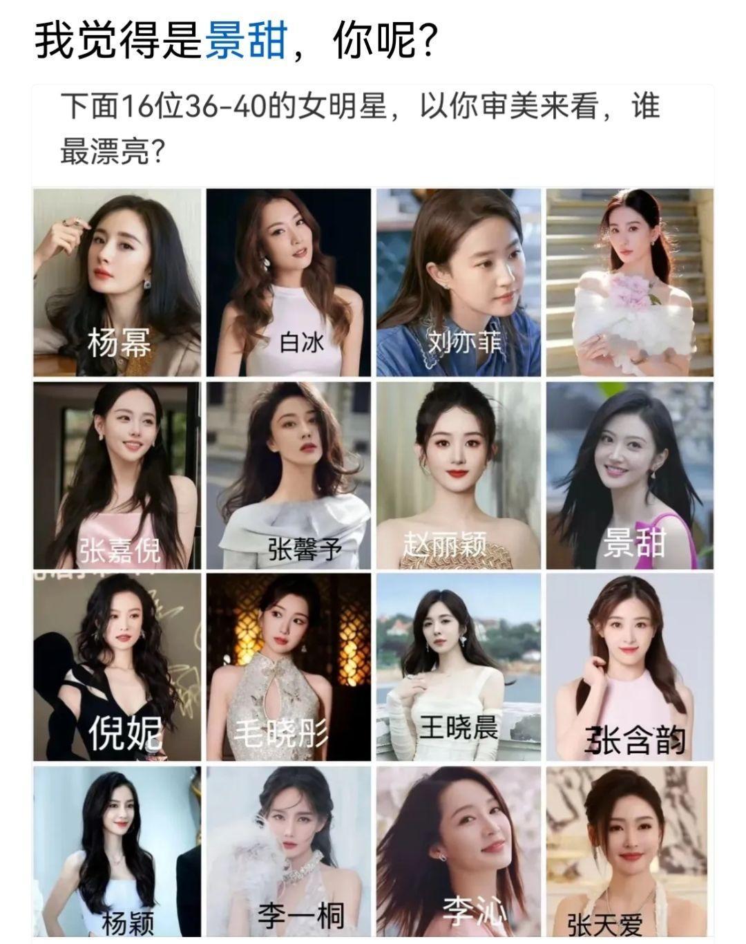 翻看这16位36-40岁女明星的照片，真的忍不住感慨内娱姐姐们的状态太能打了！每