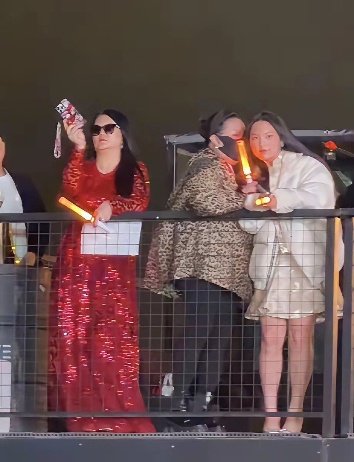 李湘带王诗龄到香港看张艺兴演唱会，母女俩打扮的也太隆重了吧！这是看演唱会还是参加