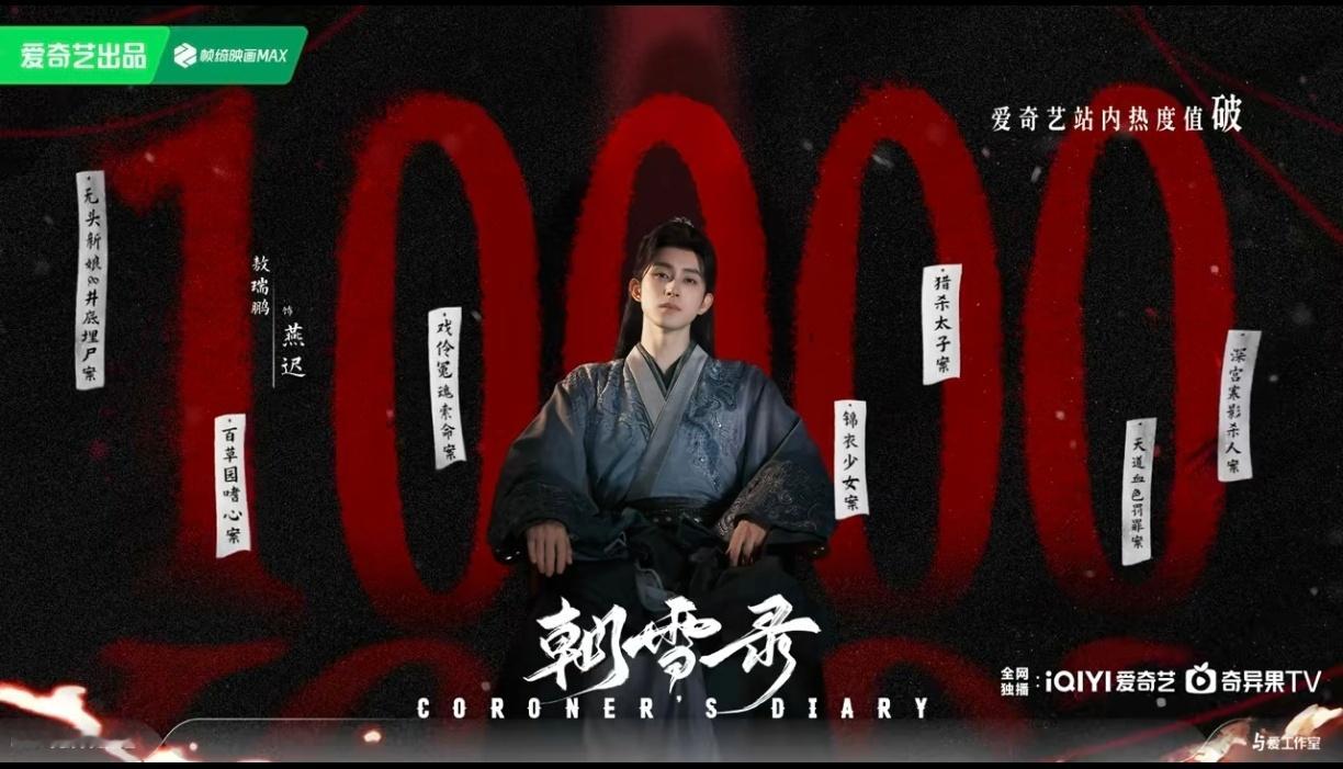 恭喜《朝雪录》站内热度破万！敖瑞鹏燕迟角色热度破亿💥小敖又发红包了👍​​​